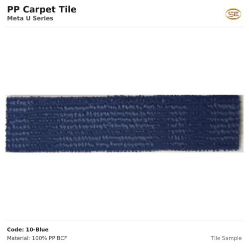 PP Carpet Tile Meta U Series 10-Blue Sample