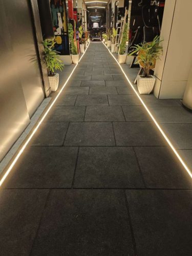 42 gym corridor flooring